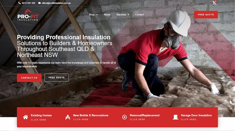 Pro-Fit Insulation Contractors Website