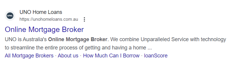 Online Mortgage Broker SERP