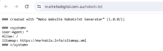 Website Robots txt