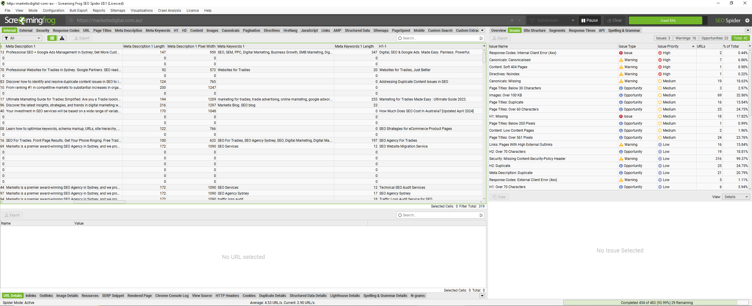 Screaming Frog Website Audit