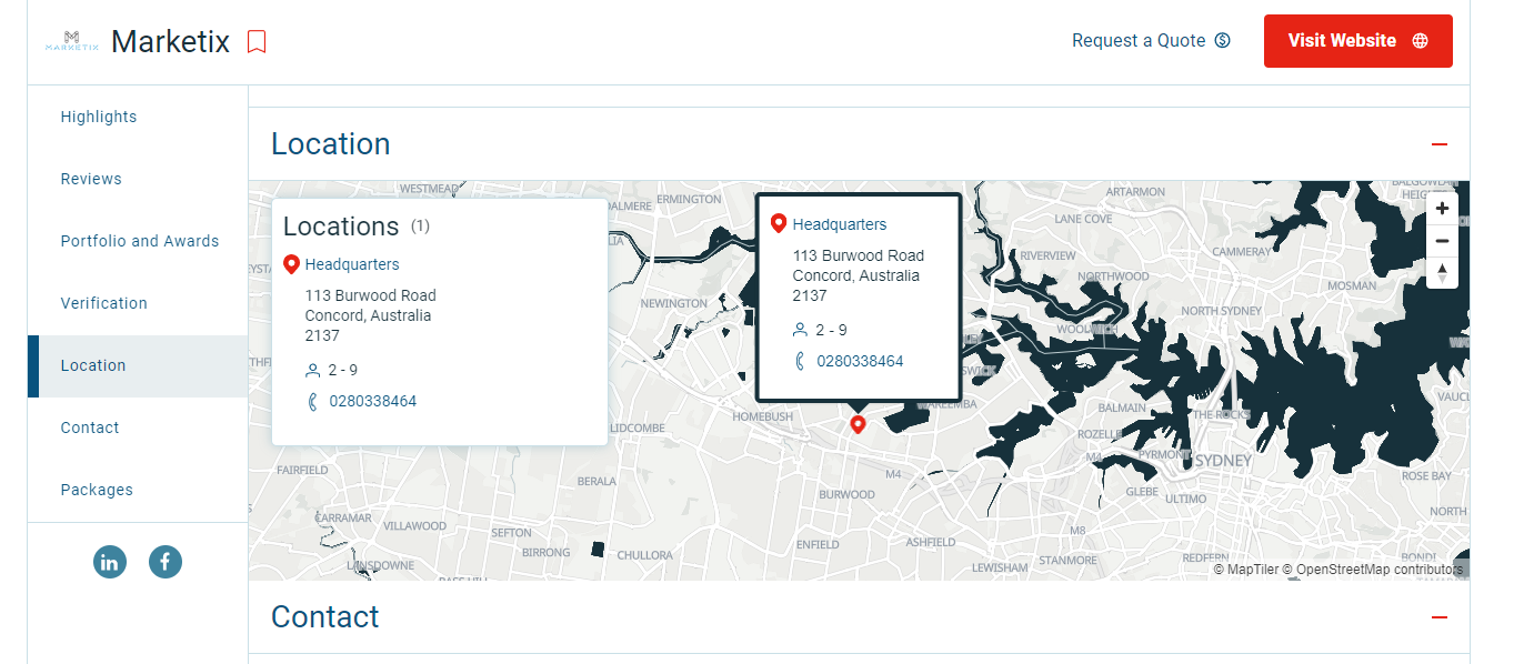 Citation Listing for each Location