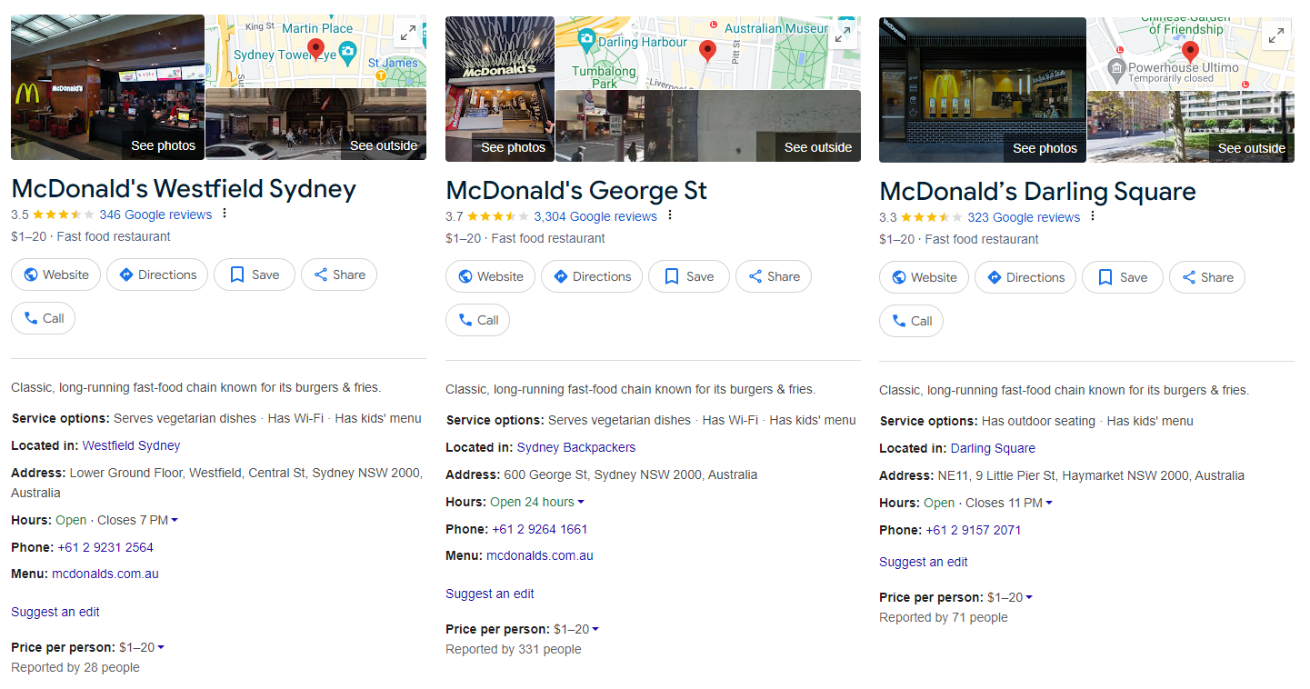 Multiple Google Business Profile